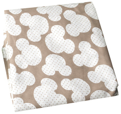 Простыня на резинке AmaroBaby Мышонок голубой, бязь, 125х75х12