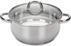Кастрюля с крышкой GRACE 24х11.5см 4.8л Attribute Steel