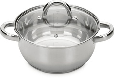 Кастрюля с крышкой GRACE 20х9.5см 2.8л Attribute Steel