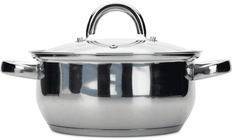 Кастрюля с крышкой GRACE 18х8.5см 2.0л Attribute Steel