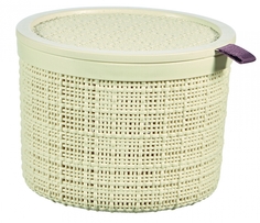 Коробка круглая с крышкой JUTE 2л кремовый Curver