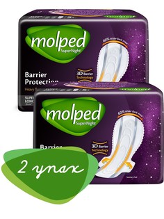 Набор Molped Гигиенические прокладки SUPERNIGHT SUPER LONG, супер длинные, 35 см, 5 шт2 уп