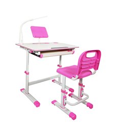 Детская парта с регулировкой высоты и стулом Star homework Pink