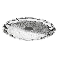 Поднос Queen Anne "Чиппендейл" 31см, сталь, посеребрение