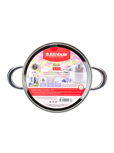 Кастрюля с крышкой VIOLA 24х12см 5.4л Attribute