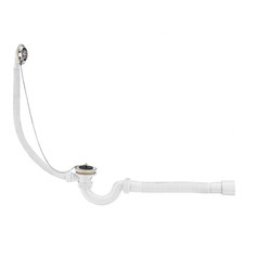 Сифон "МИНИ Элит" для ванн с нержавеющ. чашками и гофротрубой (Ø40/50) Wirquin