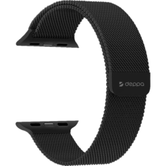 Стальной ремешок Deppa Band Mesh для Apple Watch 42/44 mm черный