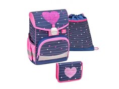 Набор Belmil Ранец Classy Simple Heart Set, пенал c 2 планками, сумка для обуви
