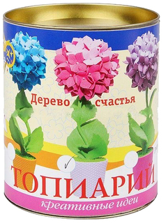Набор для творчества Волшебная Мастерская топиарий Гортензия розовая, 15 см