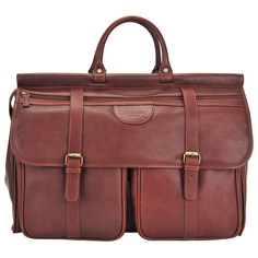 Дорожная сумка кожаная Dr. Koffer P246330-02-05 коричневая 48 x 20 x 35