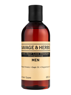 Укрепляющий мужской шампунь Savage&Herbs против выпадения волос, 250 мл