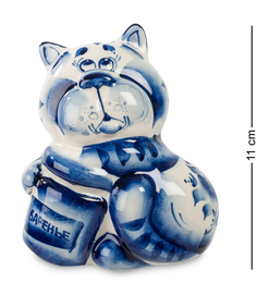 Фигурка "Кот-Сластена" (Гжельский фарфор) Art East