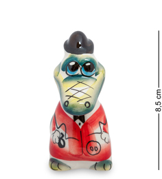 Фигурка "Крокодил-Гена" цв. (Гжельский фарфор) Art East