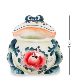 Фигурка "Лягушка-Квакша" цв. (Гжельский фарфор) Art East