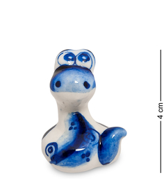 Фигурка "Змея Шлепик" (Гжельский фарфор) Art East