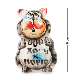 Фигурка "Кот-Мойша" цв.(Гжельский фарфор) Art East