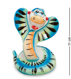 Фигурка "Змея Клавда"цв. (Гжельский фарфор) ART-East ГЛ-303