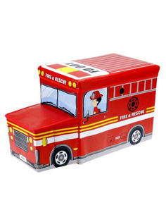 Короб для хранения игрушек Markethot Автобус Красный, 55х25x25 см No Brand