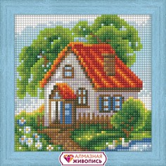 Набор для изготовления картин "Алмазная живопись" арт.АЖ.1568 "Летний домик" 15х15 см