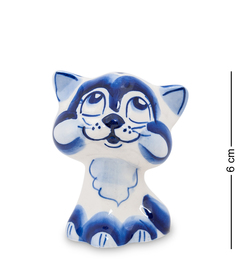 Фигурка "Кот-голова" (Гжельский фарфор) Art East