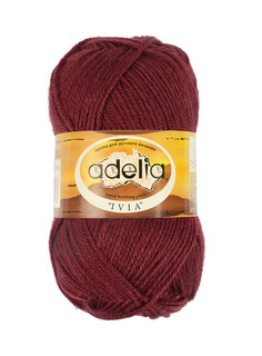 Пряжа Adelia Ivia, 100% акрил, 4*62,5 г, 150 м+-8 м, №056, бордовый