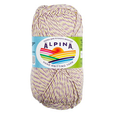 Пряжа ALPINA LOLLIPOP цвет 08 бежевый-желтый-розовый-сиреневый 10 мотков
