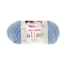 Пряжа для вязания Ализе Baby Wool (20%бамбук, 40%шерсть, 40%акрил) 10х50гр/175м цв,350 све Alize