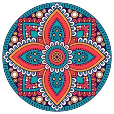 Алмазная мозаика Мандала Благополучие, картина стразами ArtHomeWork 40x40 см.