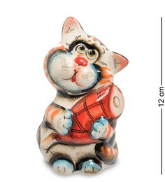 Фигурка "Кот обжора" цв. (Гжельский фарфор) Art East