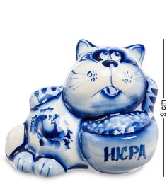 Фигурка "Кот-Икра" (Гжельский фарфор) Art East