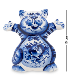 Фигурка "Кот Добряк" мал. (Гжельский фарфор) ГЛ-150