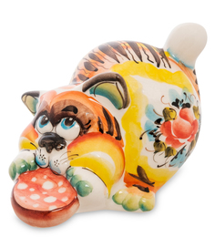 Фигурка "Кот-Злюка" цв.(Гжельский фарфор) ГЛ-171