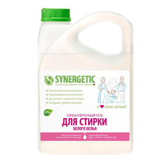 Гель для стирки белого белья SYNERGETIC концентрат, гипоаллергенный, 2,75л