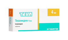 Тизанидин-Тева таблетки 4 мг №30 Teva