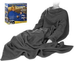 Одеяло-плед с рукавами Snuggie (Снагги) (Цвет: Черный ) No Brand
