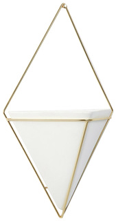 Декор для стен Trigg малый белый-латунь Umbra