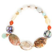 Браслет из бижутерного сплава с деревом р.20 Nature Bijoux NB20.2-13-33003