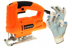 Лобзик электрический ВИХРЬ ЛЭ-55 + перчатки строительные с ПВХ точка