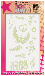 Переводные тату essence Rock Out Glow In The Dark Finger & Body Tattoos
