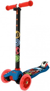 Самокат-кикборд 1TOY Marvel Мстители со светящимися колесами