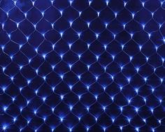 Светодиодная гирлянда-сетка LED 200 лампочек, 5 режимов, 2 м (синяя) No Brand