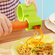 Нож спиральный двойной с точилкой для ножей Spiral Cutter Sharpener (Цвет: Чёрный ) No Brand