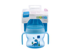 Поильник MAM Starter Cup Trends со сверхмягким носиком голубой 150 мл 4+ мес.