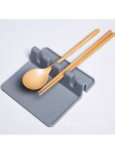 Подставка для кухонных принадлежностей Kitchen Utensil Rest (Цвет: Серый ) No Brand