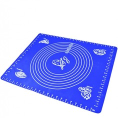 Силиконовый коврик для раскатывания теста, 50х50 см (Синий ) No Brand