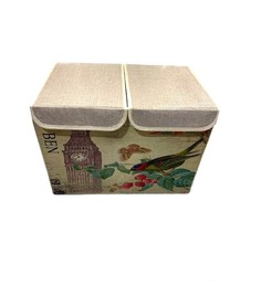 Двухсекционный складной короб для хранения Биг-Бен, 47х31х34 см (С птичкой) No Brand