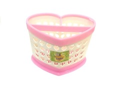 Подставка для сушки столовых приборов СЕРДЦЕ (Цвет: Розовый ) No Brand