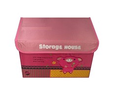 Складной короб для хранения игрушек Домик Свинка розовый No Brand