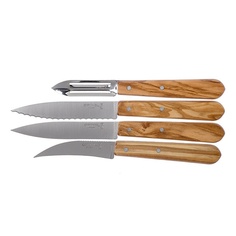 Набор ножей Set "Les Essentiels" Olive деревянная рукоять, коробка Opinel