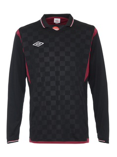 Футболка футбольная Umbro Westham Jersey L/S, черная/красная, L